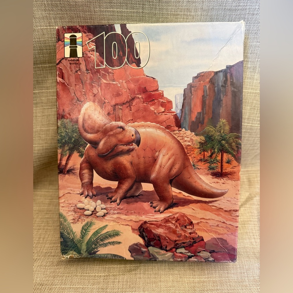 Merrigold Press Protoceratops Dinosaur Puzzle 100 Pieces Vintage 1993